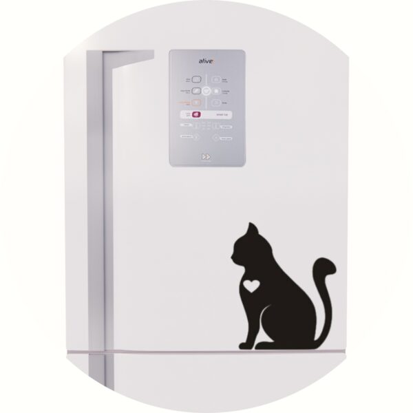 Adesivo de Casa Coração de Gato Amor