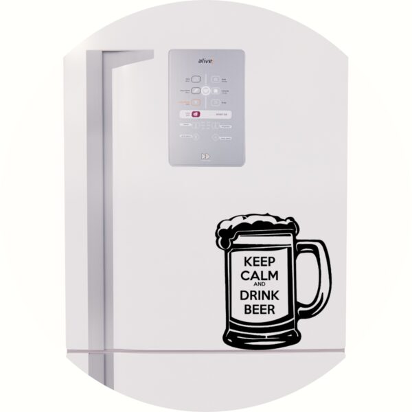 Adesivo de Casa Keep Calm and Drink a Beer!