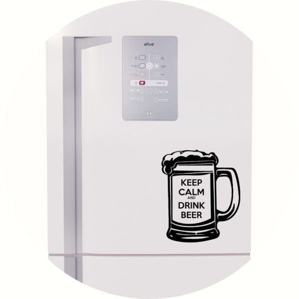 Adesivo de Casa Keep Calm and Drink a Beer