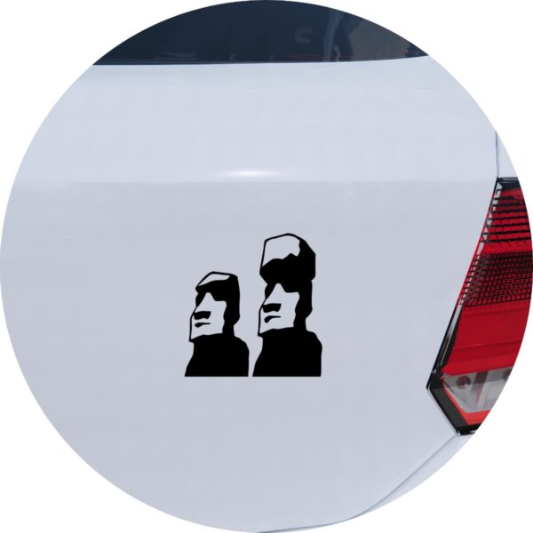 Adesivo de Carro Estatuas Cabeça Moai