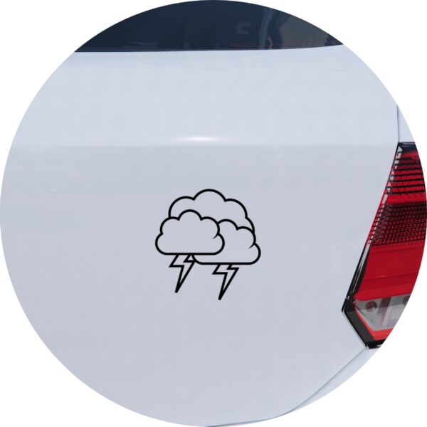 Adesivo de Carro Nuvens Carregadas com Chuva e Raios