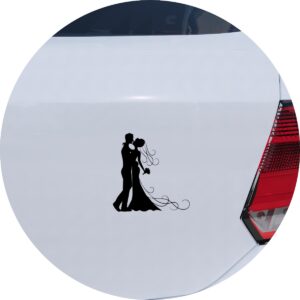 Adesivo de Carro Beijo de Noivos Casando
