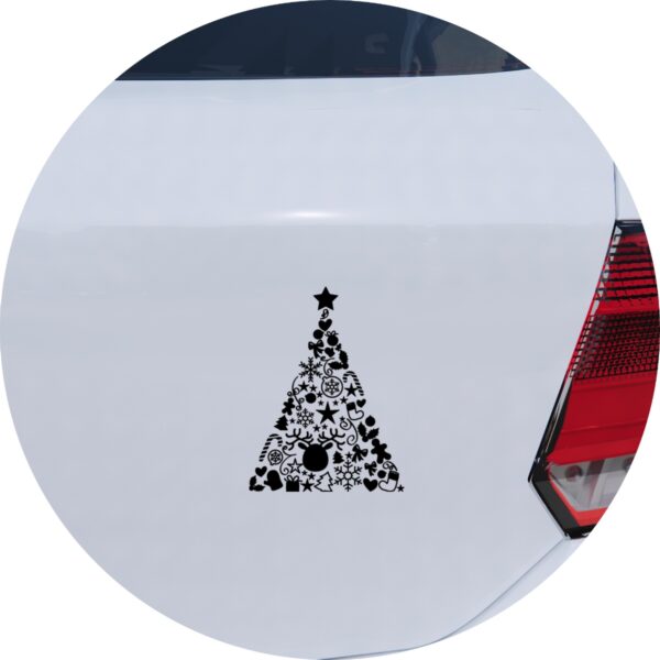 Adesivo de Carro Árvore de Natal Decorada