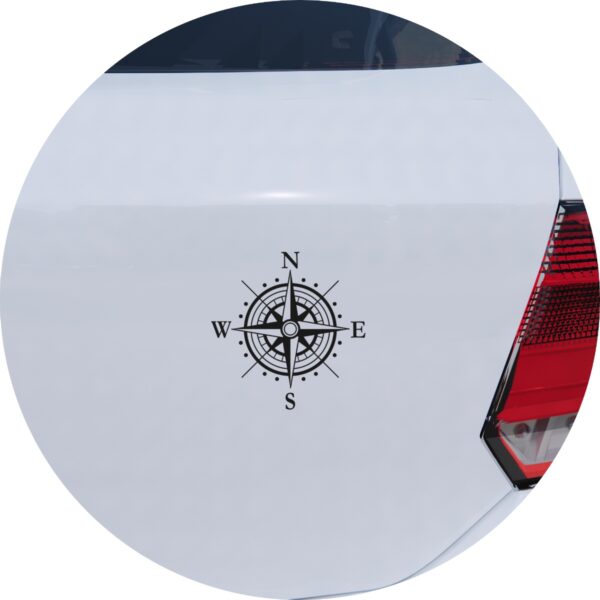 Adesivo de Carro Bússola com Pontos Cardeais