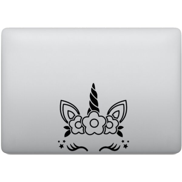 Adesivo de Notebook Unicórnio Florido