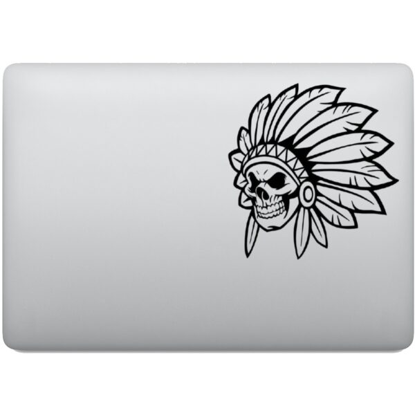Adesivo de Notebook Caveira Índio de Cocar