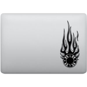Adesivo de Notebook Ficha de Poker em Chamas