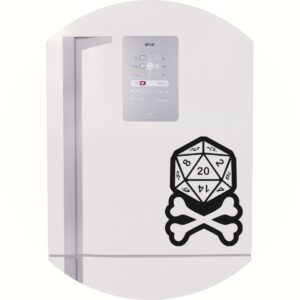 Adesivo de Casa Jogador RPG Dado Caveira