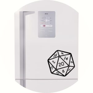 Adesivo de Casa RPG Dado de 20 Faces
