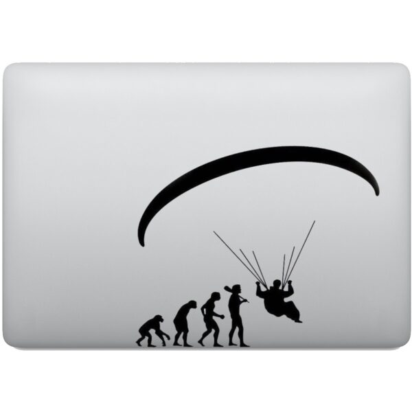 Adesivo de Notebook Evolução do Homem Parapente