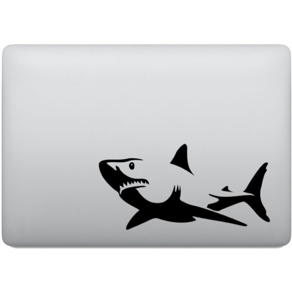 Adesivo de Notebook Tubarão Branco