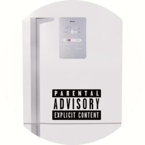 Adesivo de Casa Parental Advisory Explicit Content