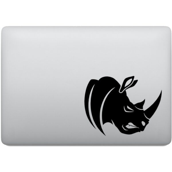 Adesivo de Notebook Rinoceronte Furioso
