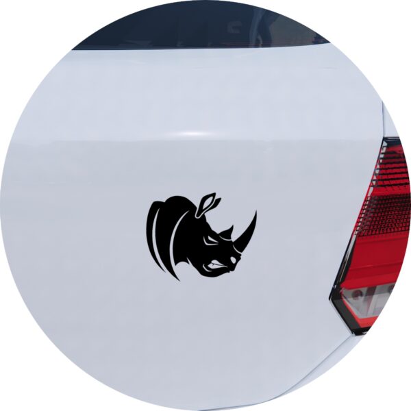 Adesivo de Carro Rinoceronte Animal Furioso