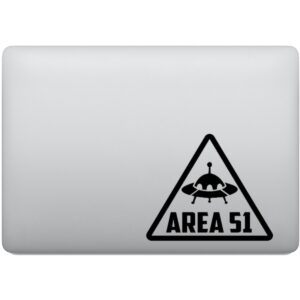 Adesivo de Notebook Placa Área 51 - Extra Terrestres
