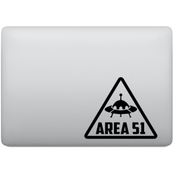Adesivo de Notebook Placa Área 51 - Extra Terrestres