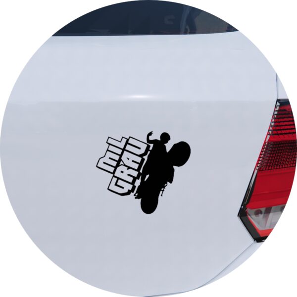 Adesivo de Carro Mil Grau Motociclista Empinando