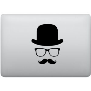 Adesivo de Notebook Gentleman de óculos e chapéu