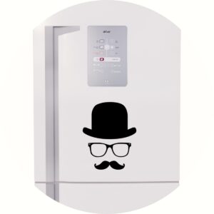 Adesivo de Casa Gentleman Chapéu Óculos e Bigode