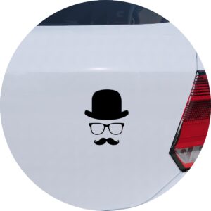 Adesivo de Carro Gentleman Chapéu e Bigode