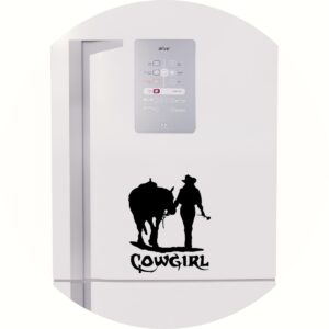 Adesivo de Casa Sertanejo Cowgirl Com Seu Cavalo