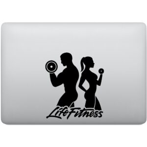 Adesivo de Notebook Casal Fitness