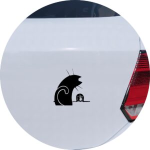 Adesivo de Carro Gato e Rato na Toca