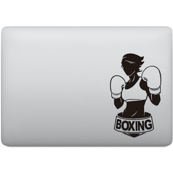 Adesivo de Notebook Luta Boxe Feminino