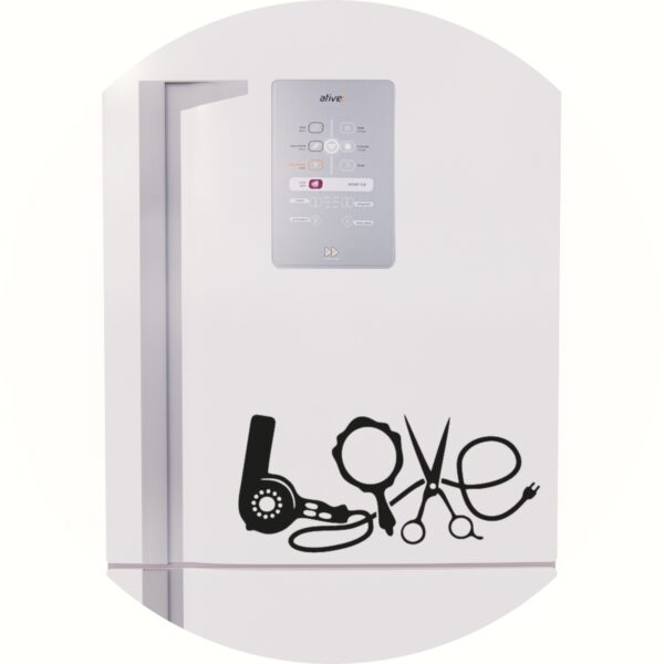 Adesivo de Casa Love Cabelereiro Salão de Beleza