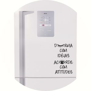 Adesivo de Casa Idéias e Atitudes Frase