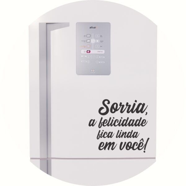 Adesivo de Casa Sorria Felicidade Frase Motivacional