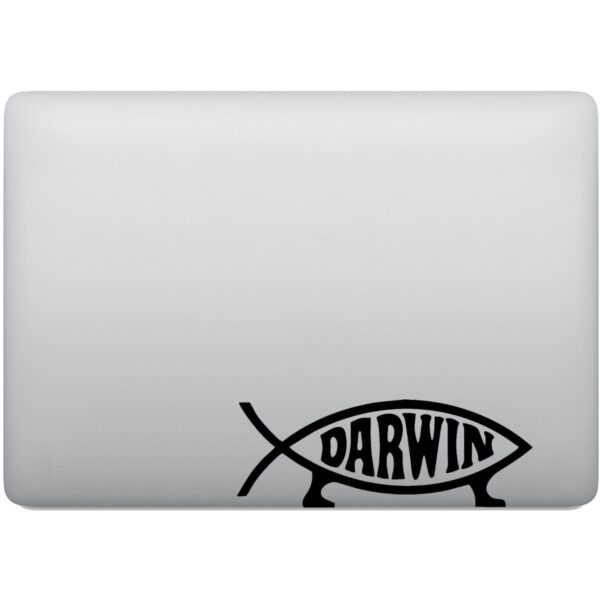 Adesivo de Notebook Darwin Peixe Com Pés