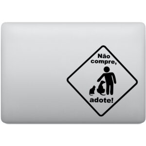 Adesivo de Notebook Não Compre Adote Animais