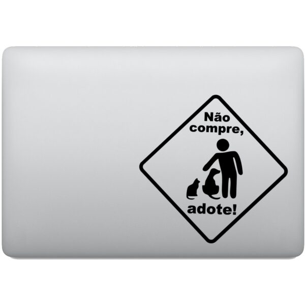 Adesivo de Notebook Não Compre Adote Animais