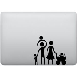 Adesivo de Notebook Família Pai Mãe Filhos