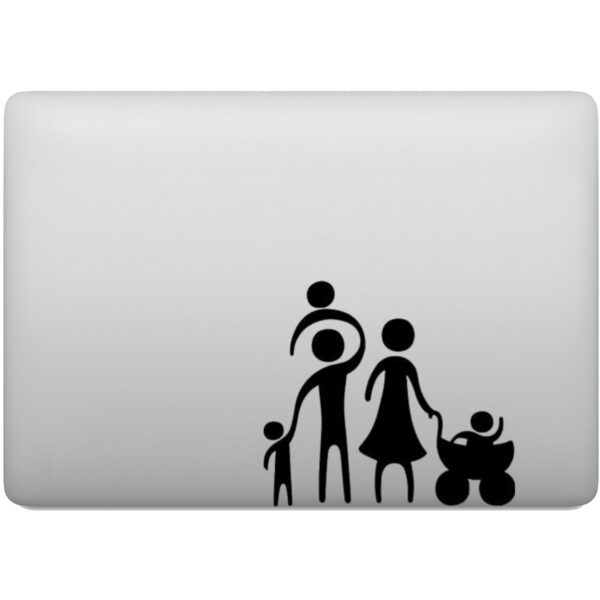 Adesivo de Notebook Família Pai Mãe Filhos