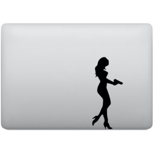 Adesivo de Notebook Mulher Armada e Perigosa