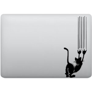 Adesivo de Notebook Gato Arranhando