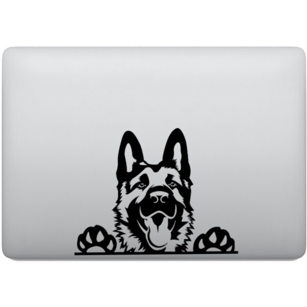 Adesivo de Notebook Cachorro Pastor Alemão Espiando