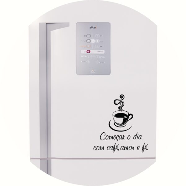 Adesivo de Casa Começar o dia com café