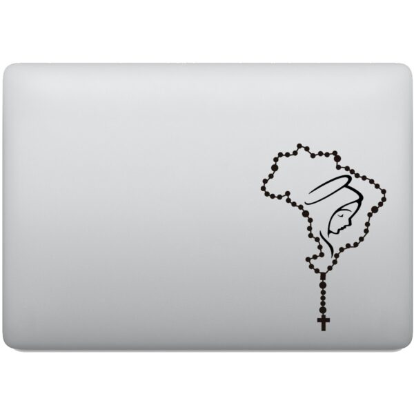 Adesivo de Notebook Nossa Senhora Terço Mapa do Brasil
