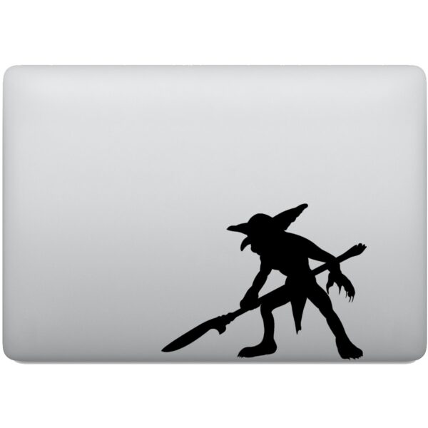 Adesivo de Notebook Duende Goblin com Lança