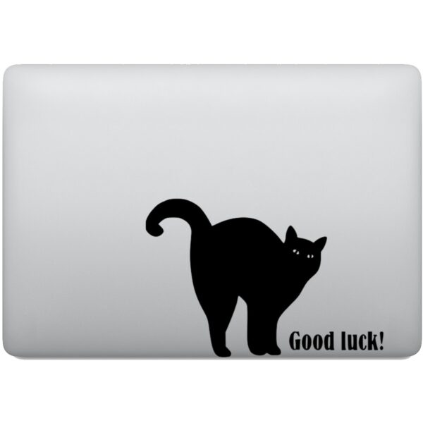 Adesivo de Notebook Gato Preto da Sorte