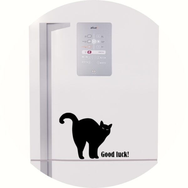 Adesivo de Casa Gato Preto da Sorte