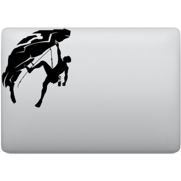 Adesivo de Notebook Homem Praticando Escalada Rapel