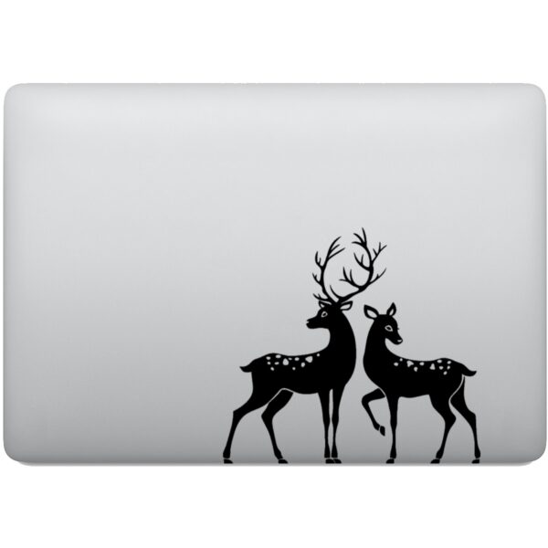 Adesivo de Notebook Casal de Veadinhos Natureza