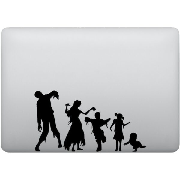 Adesivo de Notebook Familia Zumbi Terror