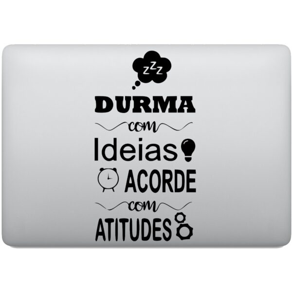 Adesivo de Notebook Durma Com Idéias