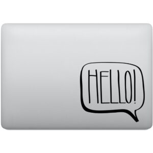 Adesivo de Notebook Comic Balão Hello - Olá!