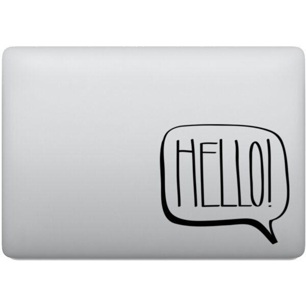 Adesivo de Notebook Comic Balão Hello - Olá!